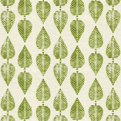 Kasmir Turning Leaf Green in 1455 Green Polyester  Blend Fire Rated Fabric Heavy Duty Tropical  Vine and Flower   Fabric